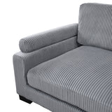 Traverse Gray Corduroy 4-Piece Modular Sectional with Ottoman from Homelegance - Luna Furniture