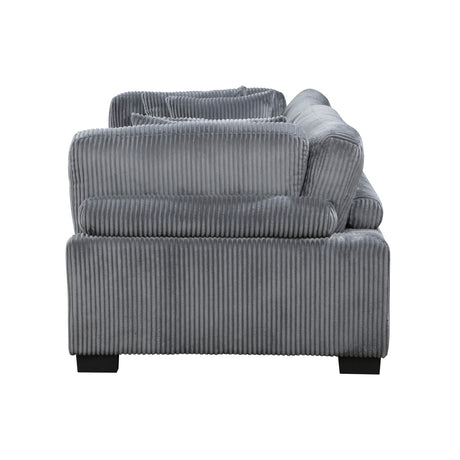 Traverse Gray Corduroy 2-Piece Loveseat from Homelegance - Luna Furniture
