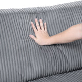 Traverse Gray Corduroy 2-Piece Loveseat from Homelegance - Luna Furniture