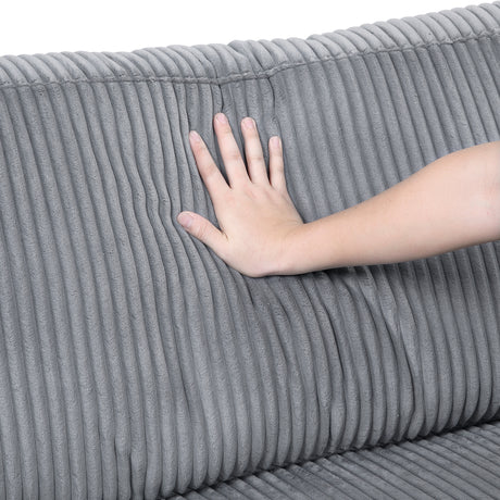 Traverse Gray Corduroy 2-Piece Loveseat from Homelegance - Luna Furniture