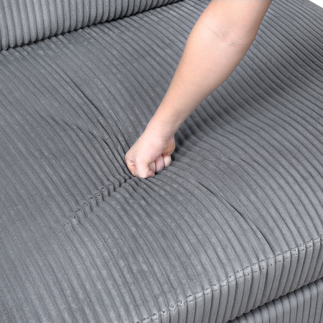 Traverse Gray Corduroy 4-Piece Modular Sectional with Ottoman from Homelegance - Luna Furniture