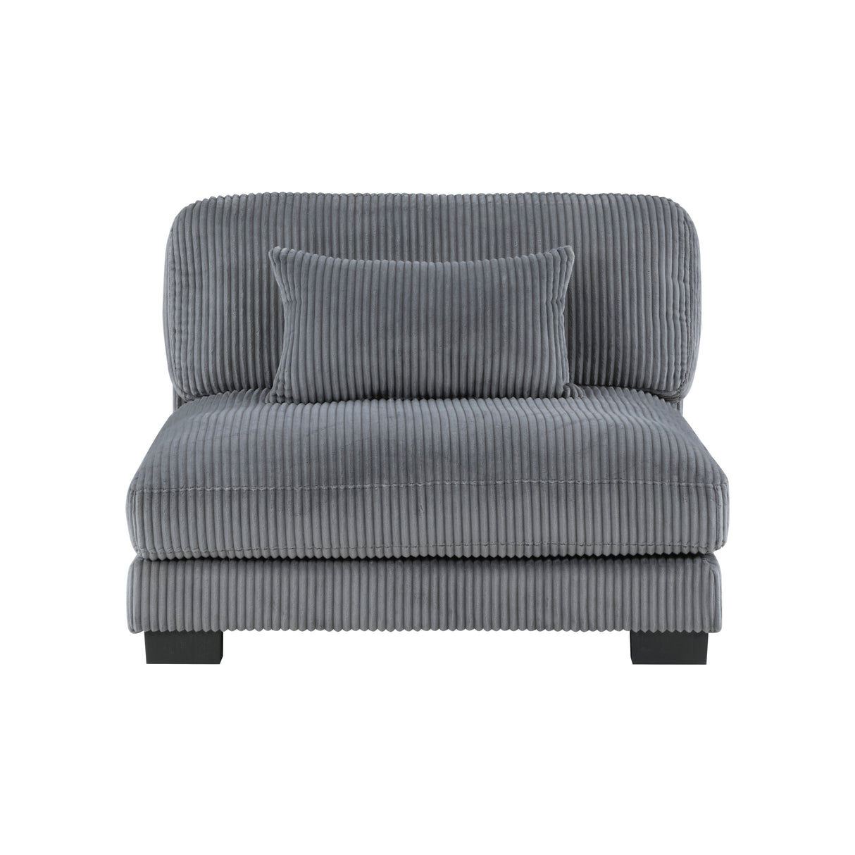 Traverse Gray Corduroy Ottoman from Homelegance - Luna Furniture