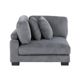 Traverse Gray Corduroy 5-Piece Modular Sectional from Homelegance - Luna Furniture