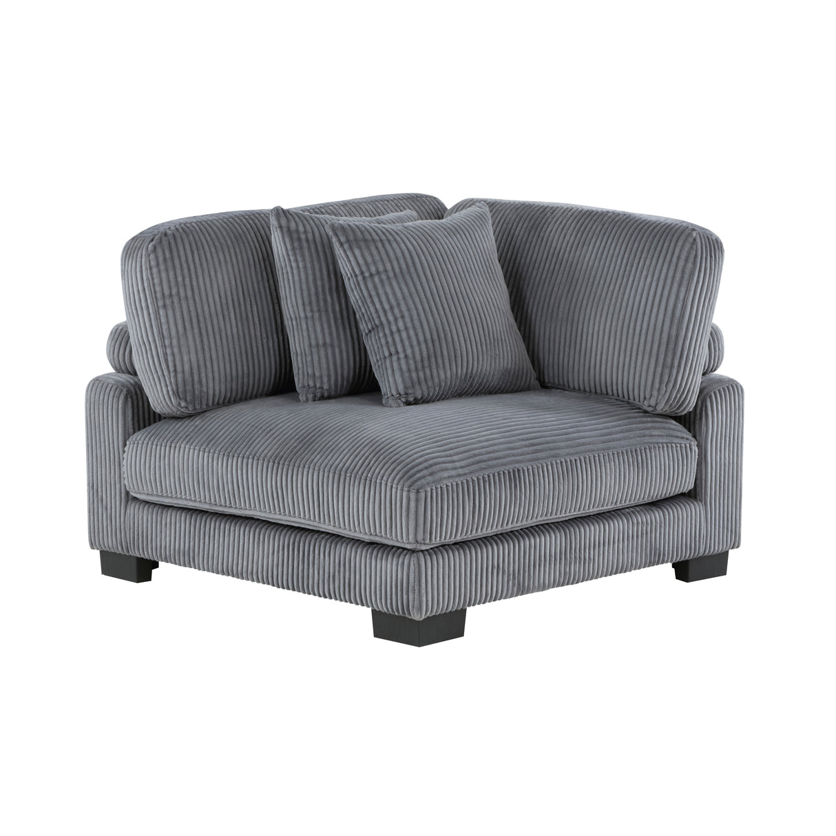 Traverse Gray Corduroy Ottoman from Homelegance - Luna Furniture