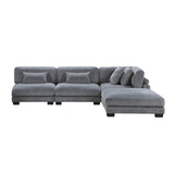 8555GY*2AC2VC (4)4-Piece Modular Sectional with Reversible Chaise from Homelegance - Luna Furniture