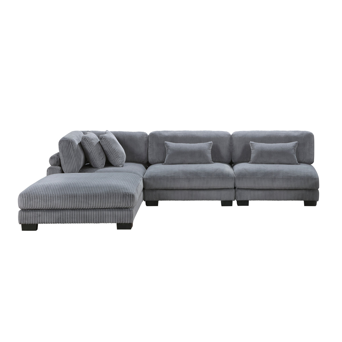 8555GY*2AC2VC (4)4-Piece Modular Sectional with Reversible Chaise from Homelegance - Luna Furniture