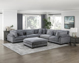 Traverse Gray 6-Piece Corduroy Modular Sectional from Homelegance - Luna Furniture