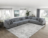 Traverse Gray Corduroy Corner Seat from Homelegance - Luna Furniture