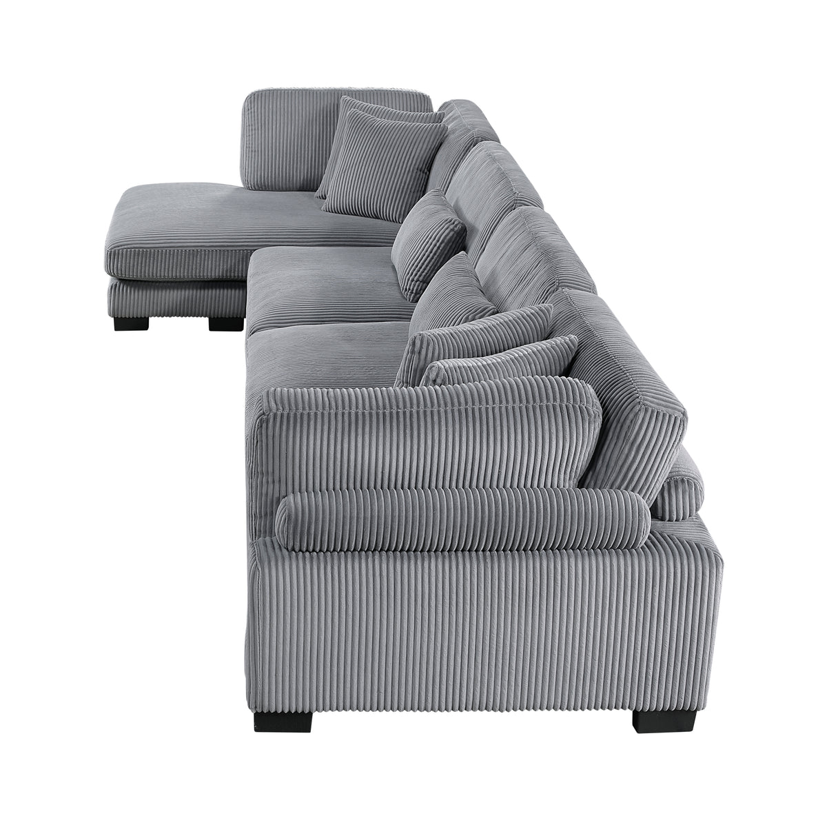 Traverse Gray 4-Piece Modular Sectional with Reversible Chaise from Homelegance - Luna Furniture