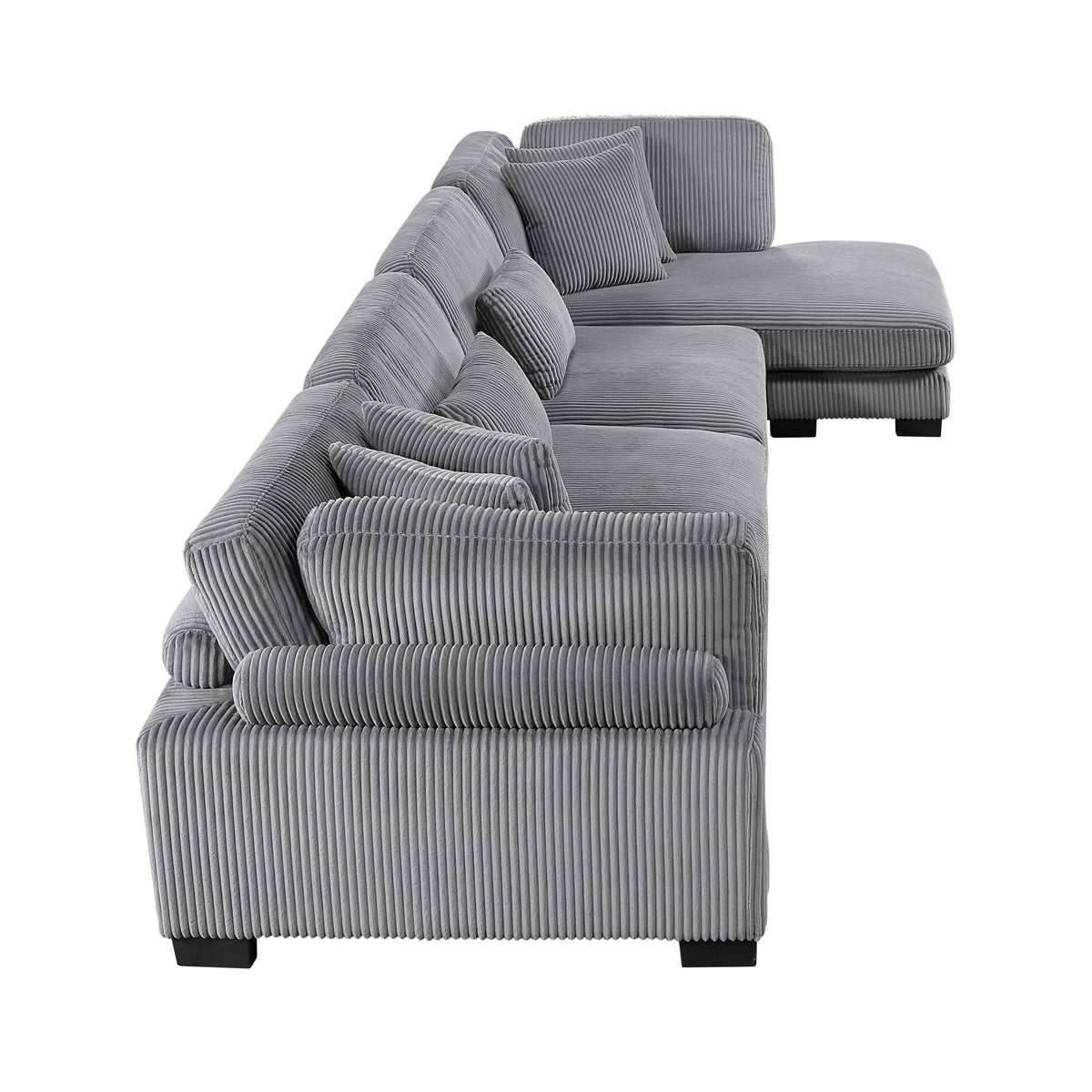 Traverse Gray 4-Piece Modular Sectional with Reversible Chaise from Homelegance - Luna Furniture