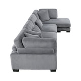 Traverse Gray 4-Piece Modular Sectional with Reversible Chaise from Homelegance - Luna Furniture