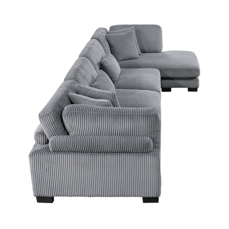 8555GY*CR2ACVC (4)4-Piece Modular Sectional with Reversible Chaise from Homelegance - Luna Furniture