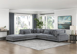 Traverse Gray Corduroy Corner Seat from Homelegance - Luna Furniture