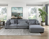 Traverse Gray Corduroy Armless Chair from Homelegance - Luna Furniture