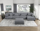 Traverse Gray Corduroy Armless Chair from Homelegance - Luna Furniture