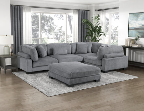 8555GY*3CR2ACOT (6)6-Piece Modular Sectional with Ottoman from Homelegance - Luna Furniture