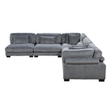Traverse Gray Corduroy 5-Piece Modular Sectional from Homelegance - Luna Furniture