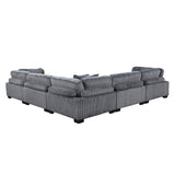8555GY*2AC2VC (4)4-Piece Modular Sectional with Reversible Chaise from Homelegance - Luna Furniture