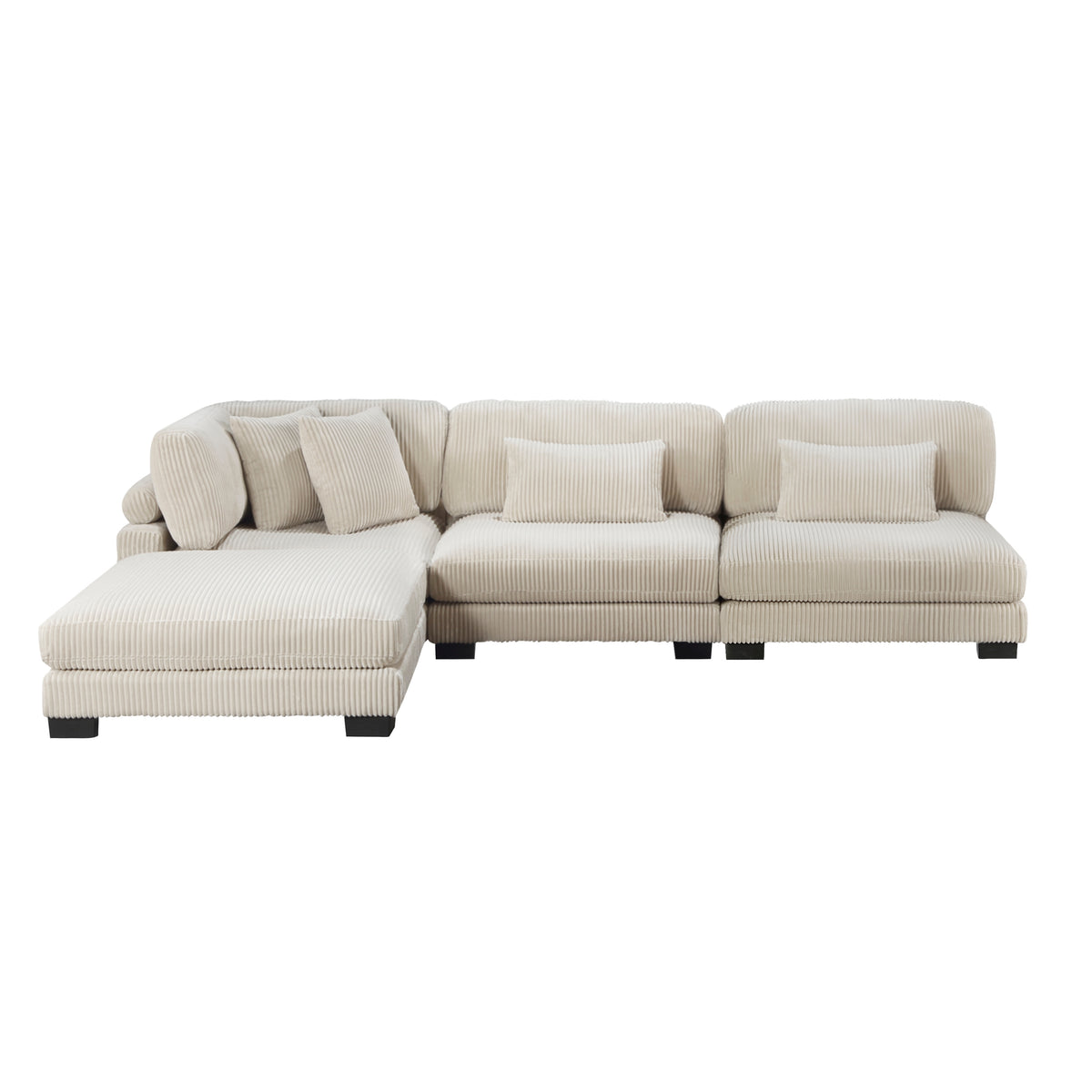 8555BE*2AC1CROT (4)4-Piece Modular Sectional with Ottoman from Homelegance - Luna Furniture