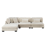 8555BE*2AC1CROT (4)4-Piece Modular Sectional with Ottoman from Homelegance - Luna Furniture