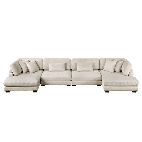 8555BE*2AC2VC (4)4-Piece Modular Sectional with Reversible Chaise from Homelegance - Luna Furniture