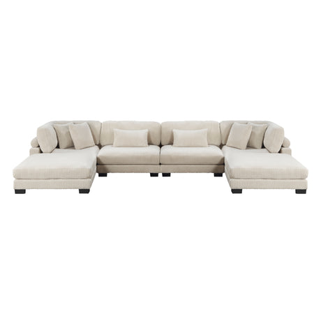 8555BE*2CR2AC2OT (6)6-Piece Modular Sectional with Ottomans from Homelegance - Luna Furniture