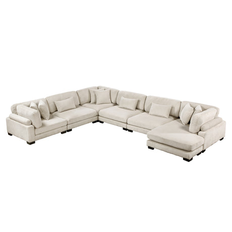 8555BE*2CR3ACVC (6)6-Piece Modular Sectional with Reversible Chaise from Homelegance - Luna Furniture