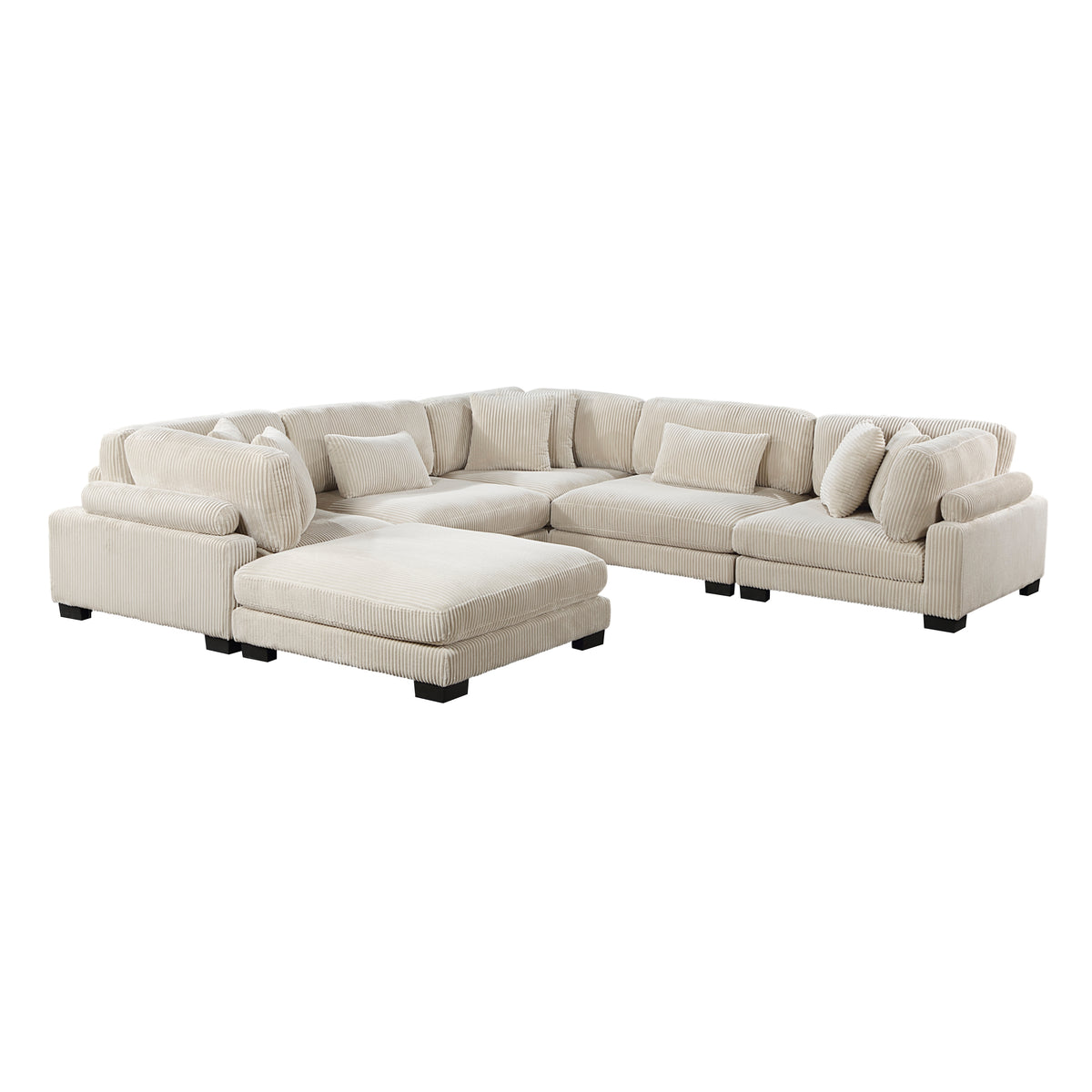 8555BE*3CR2ACOT (6)6-Piece Modular Sectional with Ottoman from Homelegance - Luna Furniture