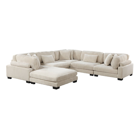 8555BE*3CR2ACOT (6)6-Piece Modular Sectional with Ottoman from Homelegance - Luna Furniture