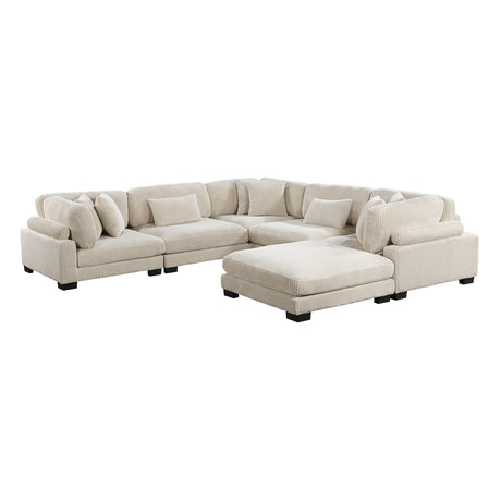 8555BE*3CR2ACOT (6)6-Piece Modular Sectional with Ottoman from Homelegance - Luna Furniture