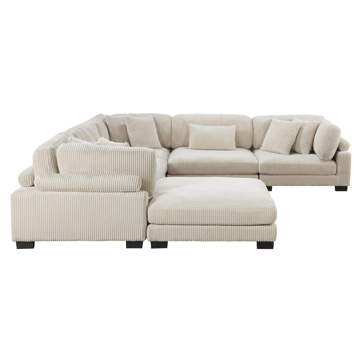 8555BE*3CR2ACOT (6)6-Piece Modular Sectional with Ottoman from Homelegance - Luna Furniture