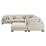 8555BE*3CR2ACOT (6)6-Piece Modular Sectional with Ottoman from Homelegance - Luna Furniture
