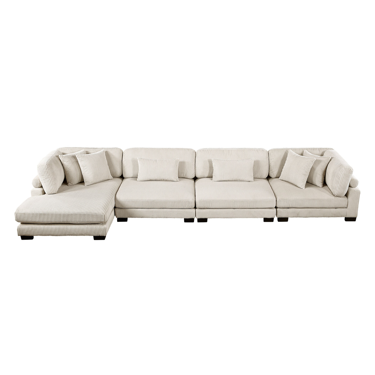8555BE*CR2ACVC (4)4-Piece Modular Sectional with Reversible Chaise from Homelegance - Luna Furniture
