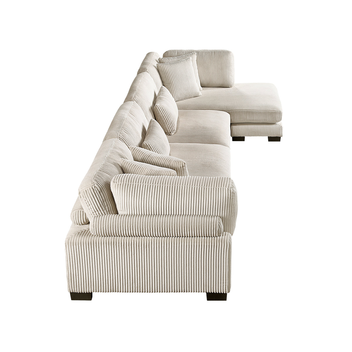 8555BE*CR2ACVC (4)4-Piece Modular Sectional with Reversible Chaise from Homelegance - Luna Furniture