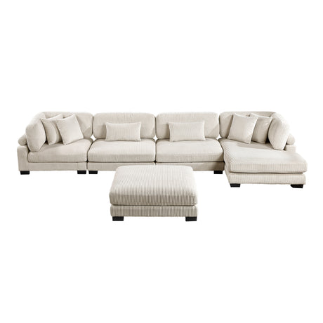 8555BE*CR2ACVCOT (5)5-Piece Modular Sectional with Reversible Chaise and Ottoman from Homelegance - Luna Furniture