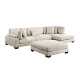 8555BE*CRACVCOT (4)4-Piece Modular Sectional with Reversible Chaise and Ottoman from Homelegance - Luna Furniture