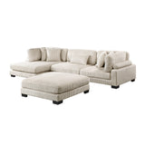 8555BE*CRACVCOT (4)4-Piece Modular Sectional with Reversible Chaise and Ottoman from Homelegance - Luna Furniture