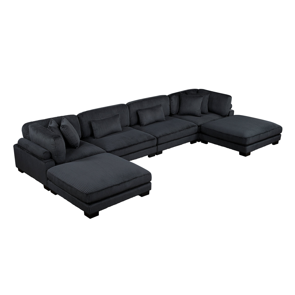 8555BK*2CR2AC2OT (6)6-Piece Modular Sectional with Ottomans from Homelegance - Luna Furniture