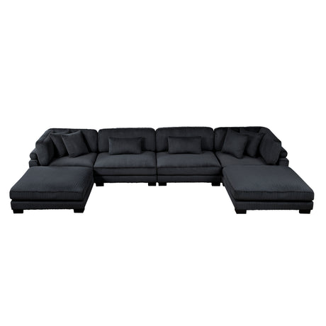 8555BK*2CR2AC2OT (6)6-Piece Modular Sectional with Ottomans from Homelegance - Luna Furniture