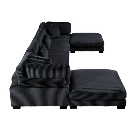 8555BK*2CR2AC2OT (6)6-Piece Modular Sectional with Ottomans from Homelegance - Luna Furniture