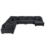 8555BK*2CR3ACVC (6)6-Piece Modular Sectional with Reversible Chaise from Homelegance - Luna Furniture