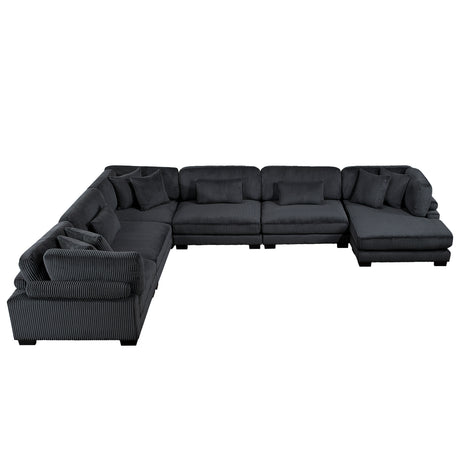 8555BK*2CR3ACVC (6)6-Piece Modular Sectional with Reversible Chaise from Homelegance - Luna Furniture
