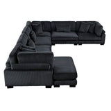 8555BK*2CR3ACVC (6)6-Piece Modular Sectional with Reversible Chaise from Homelegance - Luna Furniture