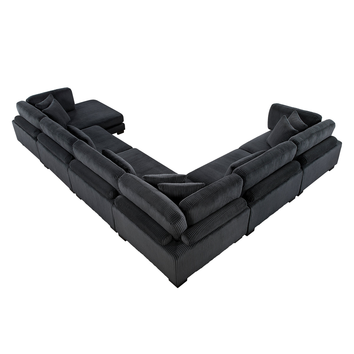 8555BK*2CR3ACVC (6)6-Piece Modular Sectional with Reversible Chaise from Homelegance - Luna Furniture