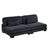 8555BK*2CR3ACVCOT (7)7-Piece Modular Sectional with Reversible Chaise and Ottoman from Homelegance - Luna Furniture