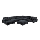 8555BK*2CR3ACVCOT (7)7-Piece Modular Sectional with Reversible Chaise and Ottoman from Homelegance - Luna Furniture