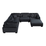 8555BK*3CR2ACOT (6)6-Piece Modular Sectional with Ottoman from Homelegance - Luna Furniture