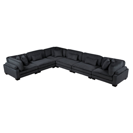 8555BK*3CR3AC (6)6-Piece Modular Sectional from Homelegance - Luna Furniture