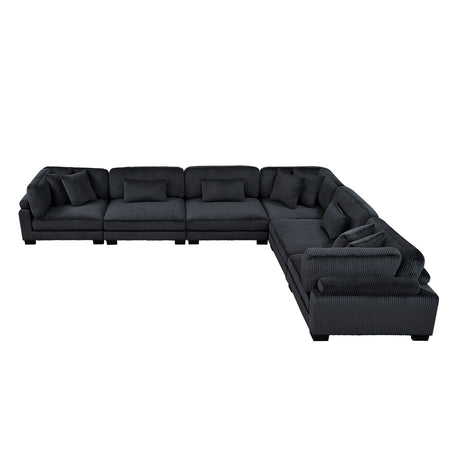 8555BK*3CR3AC (6)6-Piece Modular Sectional from Homelegance - Luna Furniture