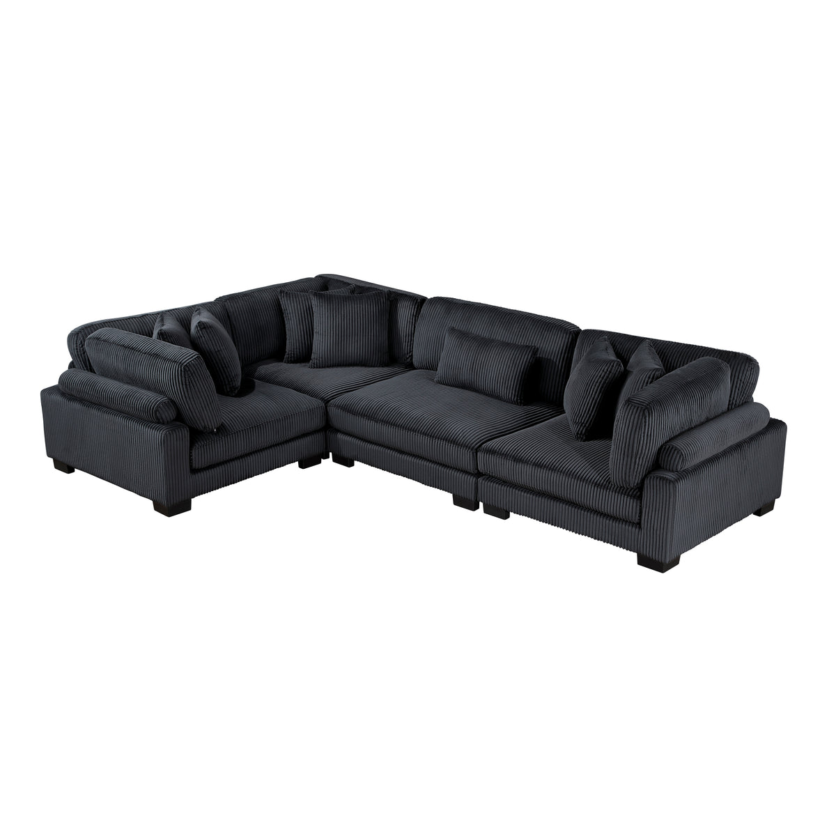 8555BK*3CRAC (4)4-Piece Modular Sectional from Homelegance - Luna Furniture